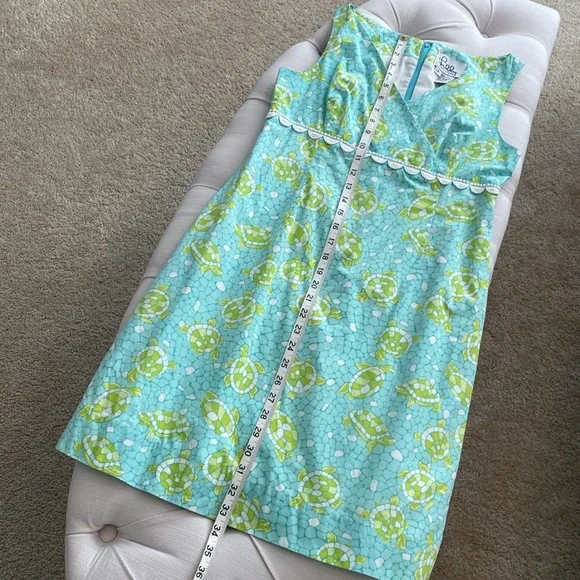 LILLY PULITZER cotton turtle vintage sleeveless dress - Picture 10 of 12